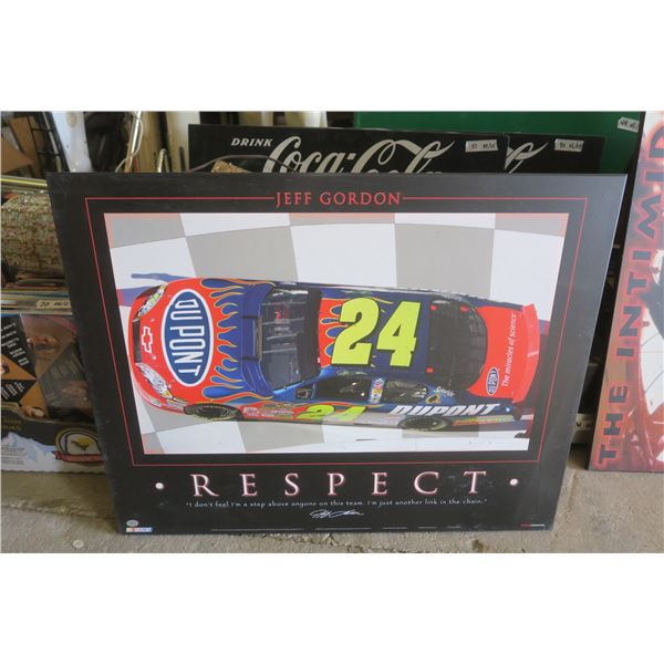 Jeff Gordon Nascar Print on 3/8" MDF - 28"x22"