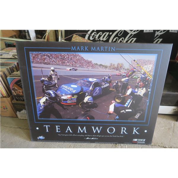 Mark Martin Nascar Print on 3/8" MDF - 28"x22"