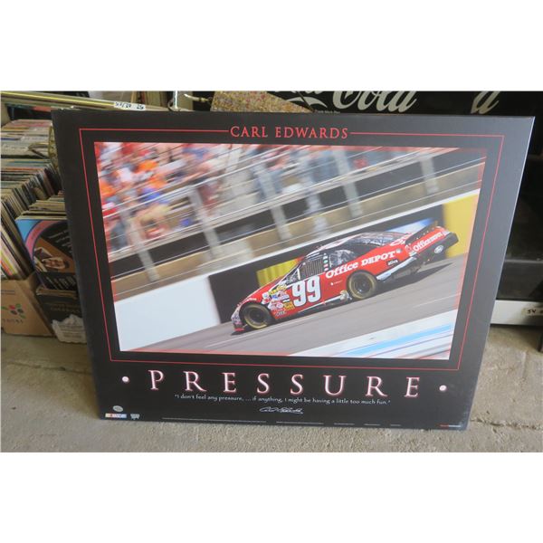 Carl Edwards Nascar Print on 3/8" MDF - 28"x22"