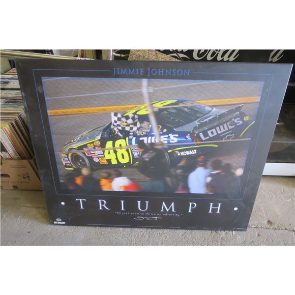 Jimmie Johnson Nascar Print on 3/8  MDF - 28 x22 