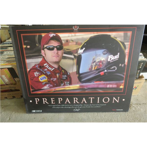 Dale Earnhardt Jr Nascar Print on 3/8  MDF - 28 x22 