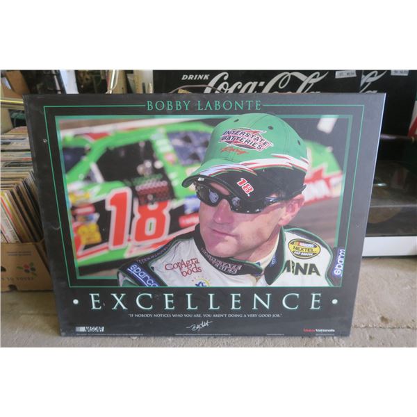 Bobby LabonteNascar Print on 3/8  MDF - 28 x22 