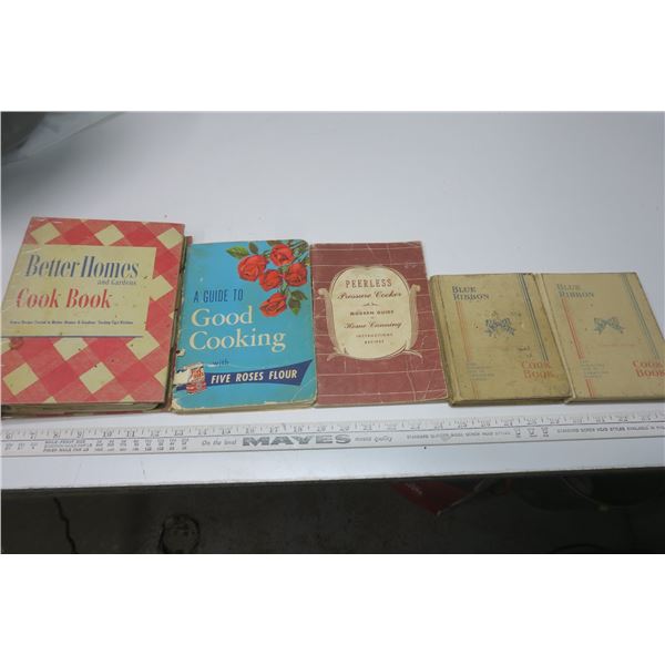 Lot of 5 Vintage Cook Books