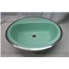 Image 1 : Vintage Green Metal Sink