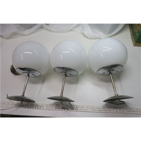 set of 3 round light fixtures