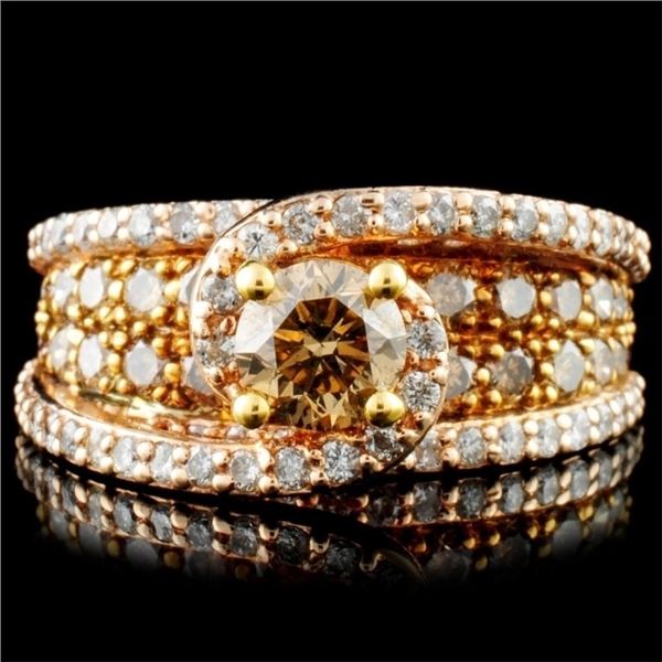 14K Gold 8.51ct Morganite & 1.00ctw Diamond Ring