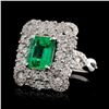 Image 2 : 18K White Gold 1.83ct Emerald & 1.96ct Diamond Rin