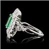 Image 3 : 18K White Gold 1.83ct Emerald & 1.96ct Diamond Rin