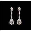 Image 1 : 14KT White Gold 2.61 ctw Diamond Earrings