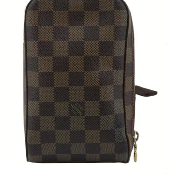 Louis Vuitton Damier Ebene Canvas Leather Geronimos Waist Bag