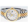 Image 7 : Rolex Mens Stainless Steel and Yellow Gold Silver Diamond 36mm Datejust Jubilee