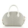 Image 2 : Salvatore Ferragamo Fiamma Satchel Laser Cut Leather Medium White