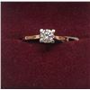Image 2 : $4,800 Lady's stamped 14K, cast, rose gold, diamond solitaire ring With Appraisal (ESTIMATED APPRAIS