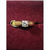 Image 2 : $6,650 Lady's stamped 14K, cast (hand set), yellow gold, diamond solitaire ring With Appraisal (ESTI