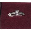Image 2 : $4,800 Lady's stamped PW 18K CORONA, cast (hand set), 18kt white gold, diamond engagement ring With 