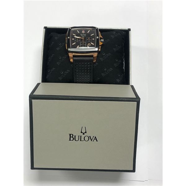 Bulova Men's Wrist watch, Brand New in Box (Black Strap)