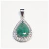 Image 1 : $120 Silver Emerald Pendant