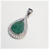 Image 2 : $120 Silver Emerald Pendant