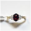 Image 1 : $1545 10K Garnet 18"(1ct) Diamond(0.2ct) Ring