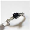Image 2 : $2075 14K Black Diamond(0.6ct) Diamond(0.15ct) Ring