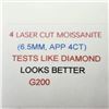 Image 3 : $400 Pack Of 4 Laser Cut Moissanite Test Like Diamond, Looks Better(4ct)