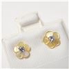 Image 2 : $700 14K Diamond And Mother Of Pearl 2In1 Earrings