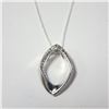 Image 1 : $200 Silver Diamond 18" Necklace