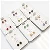 Image 2 : $2400 14K Set Of 12 Month With Genuine Gemstone Including Diamonds Earrings