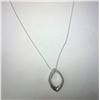 Image 2 : Silver Diamond 15.5" Necklace, Suggested Retail Value $240