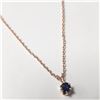 Image 2 : $240 Silver Sapphire 18" With 14K Gold Filled And Gold Plated Chain Necklace