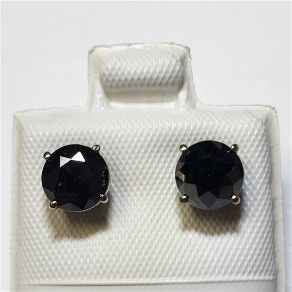 $1900 14K  Black Diamond(2.14ct) Earrings