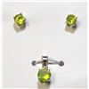 Image 1 : $50 Silver Crystal Pendant And Earring Set