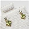 Image 2 : $400 10K  Peridot(0.4ct) Diamond(0.06ct) Earrings