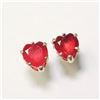 Image 2 : $240  14K Gold Filled Ruby With 14K Yellow Gold Butterfly Backs(1.5ct) Earrings