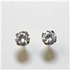 Image 1 : $240 14K  Cz With 14K Silicon Backs Earrings