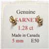 Image 3 : $240 10K  Garnet 5Mm(1.28ct) Earrings