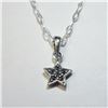 Image 1 : $100 Silver Star Macasite 16" Link Chain Made In Thailand Necklace