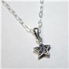 Image 2 : $100 Silver Star Macasite 16" Link Chain Made In Thailand Necklace