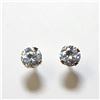 Image 1 : $240 14K  Cz With 14K Silicon Backs Earrings