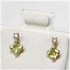 Image 3 : $400 10K  Peridot(0.4ct) Diamond(0.06ct) Earrings