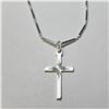 Image 1 : $70 Silver Cross 18" Necklace