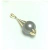 Image 2 : $400 Silver Genuine Tahitian Pearl 13-15Mm Pendant