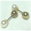 Image 2 : $100 Silver Fresh Water Pearl 2In1 Earrings
