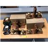 Image 1 : Group of assorted new antique reproduction items: includes bookends/wall hangings and pen holder