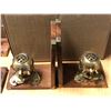 Image 2 : Group of assorted new antique reproduction items: includes bookends/wall hangings and pen holder