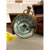 Image 2 : Group of assorted new antique reproduction items include : brass wall bell/compass/ table clock/wood