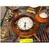Image 2 : Group of assorted  antique reproduction items includes: wall clocks/ table clocks /binoculars/compas