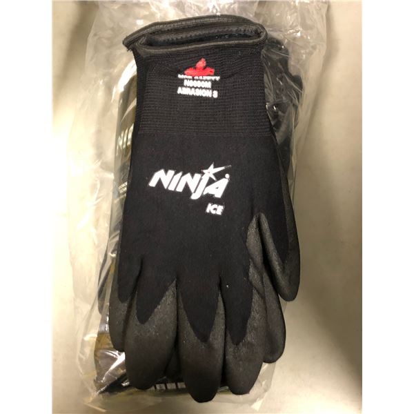 Approx. 12 pairs of new Ninja Ice cold protection, liquid repellent, enhanced wet grip gloves (size 