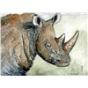 Image 1 : In the Rough (Rhino) - Linda Kukuk Painting