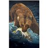 Image 1 : Salmon for Lunch - Linda Kukuk Painting